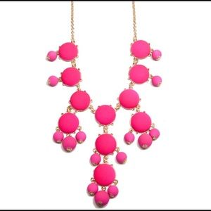Neon pink bubble necklace